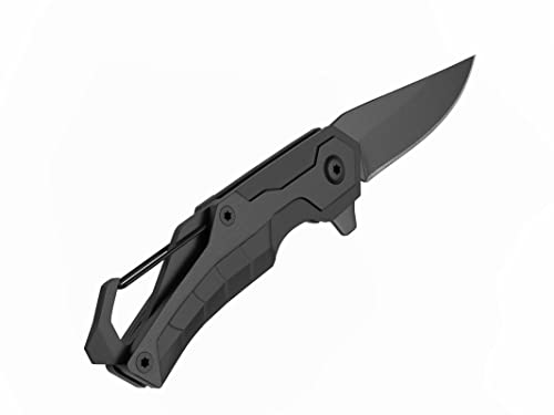 Sharknight Mini Pocket Knife, 440C Stainless Steel Blade Super Lightweight Tactical Knife With Aluminum Handle Built-In Screwdriver Use Buckle And Opener Good For Edc Camping Outdoor #TOP1