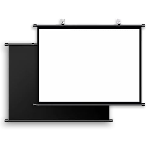 Pantalla manual retráctil de proyector 72 pulgadas 16:9 miniatura 3
