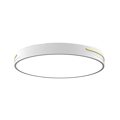 Plafonnier LED ultra-mince 40 cm en fer blanc et acrylique