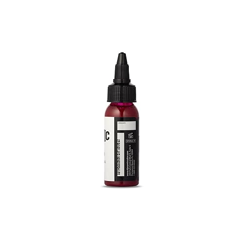 Image of Dynamic Color Wine Red Tattoo Ink, Made in USA Since 1990, 1 oz | Sterilized and lot-numbered for full traceability; established American brand trusted by artists worldwide