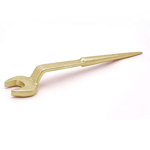 WEDO Spark-free single open-end wrench, construction key with pin 60 degrees, explosion-proof construction wrench, safety, aluminium bronze, BAM/FM/DIN standard, size 24 mm - Image 4