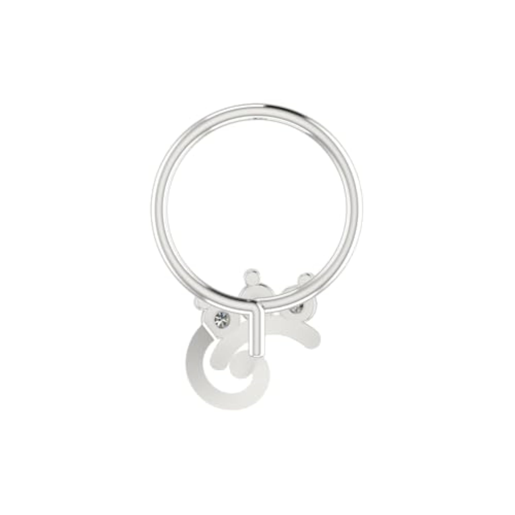 Women's 14Kt White Gold Stud Nosering