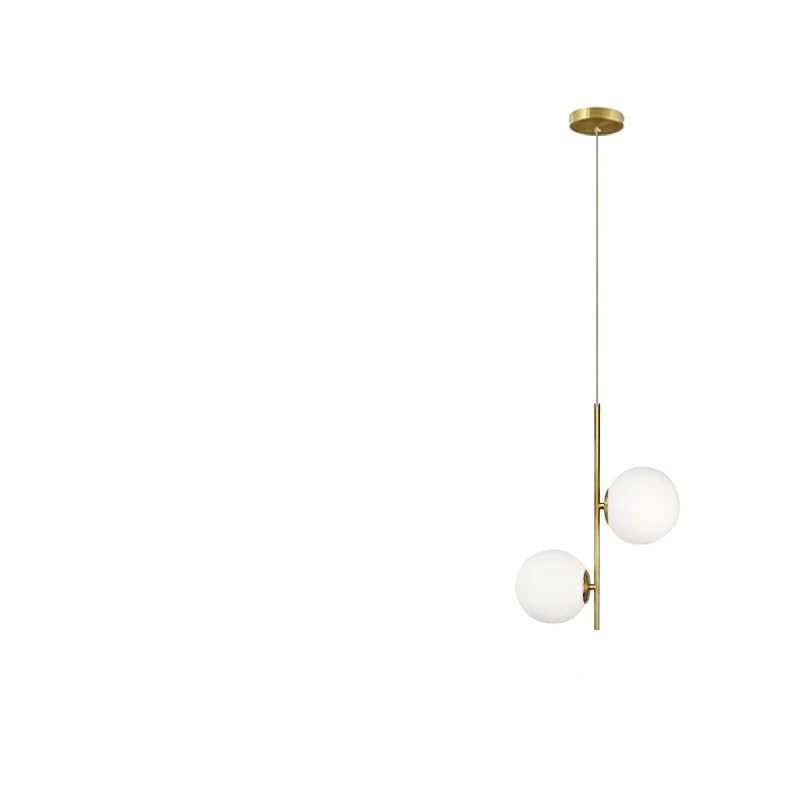 Boule de verre suspension LED blanc froid avec fil noir pour luminaire de cuisine