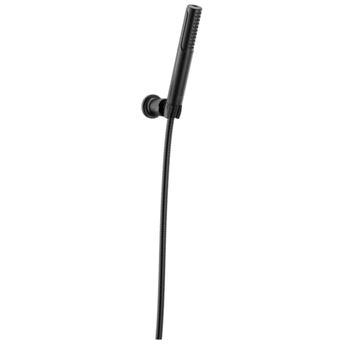 Delta 2-Setting Matte Black Wall Mount Handheld Shower Head with ProClean Spray Hand Held Shower Head and Hose with High Pressure Spray Matte Black 55537-BL