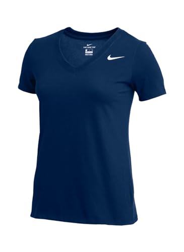 Nike Womens DRI-FIT Short Sleeve V-Neck