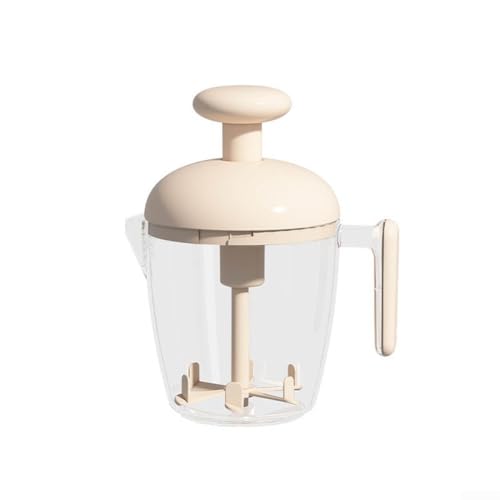 Batidor manual de huevos con filtro, batidor de mano semiautomático para huevos y salsa de crema, herramienta ergonómica de cocina para hornear, blanco, verde, rosa (blanco/1 pieza)