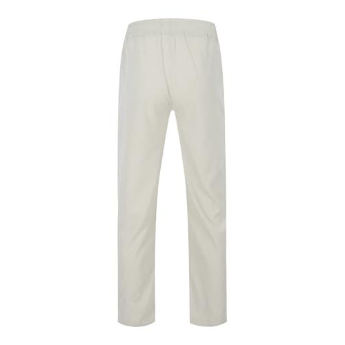 Pantalon décontracté homme jogging cargo avec ceinture en tissu blanc - 7