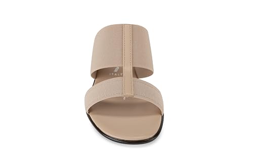 Image of ITALIAN Shoemakers Women's Sadey Stretch Fabric Elastic H Strap Dress Comfort Wedge Sandals
