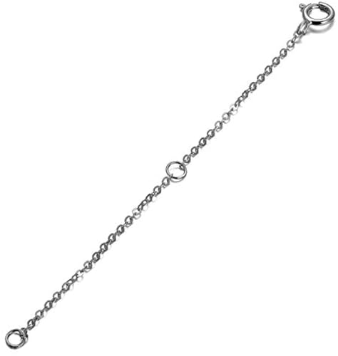 Image of 14K Gold Chain Extender for Women, Yellow Gold /White Gold /Rose Gold Adjustable Gold Necklace Anklet EXtension Chain, Available in 2 /3 /4 Inch