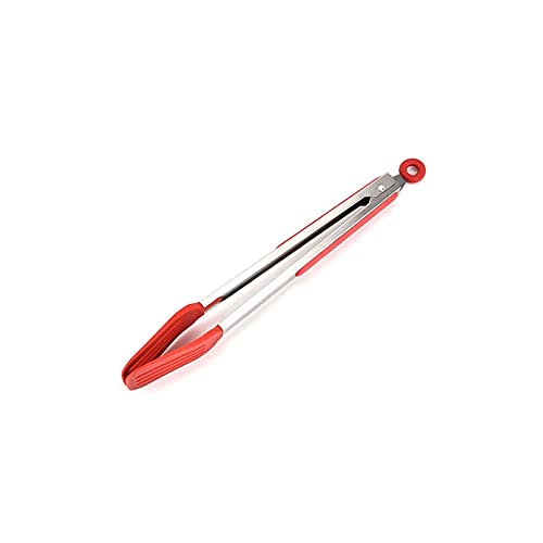 Clips for Bolsas for Alimentos Pinzas de Cocina de Acero Inoxidable con Puntas de Silicona Incluyendo Pinzas de espátula for Barbacoa Ensalada Parrillada Servir, Pinzas.(S)