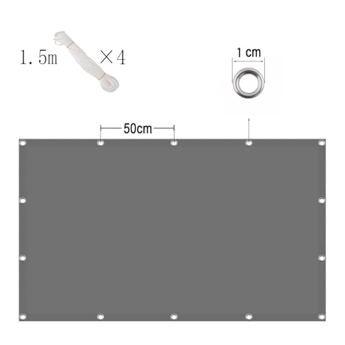 Voile d'ombrage rectangle 250x480 cm gris clair pour extérieur