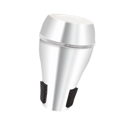 DYNWAVE Trombone Straight Mute BB Trombone Practice Mute Easy to Install Trombone Sound Weaken for Musician Beginners Music Lovers, Silver