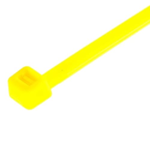 Image of GTSE 4 inch Yellow Zip Ties, 100 Pack, 18lb Strength, UV Resistant Nylon Small Cable Ties, Self-Locking 4 Inch Tie Wraps