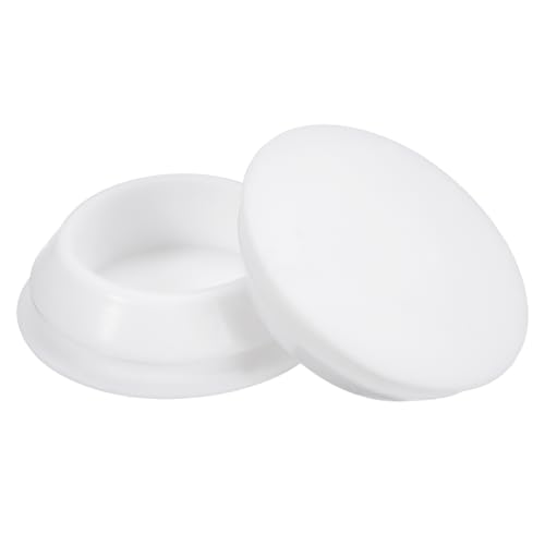 Image of uxcell 3 Pcs Silicone Plugs, Rubber Round Snap in Locking Hole Plugs for 28-30mm Hole, Hole Stoppers Waterproof Hole Plug for Metal Tube, Furniture End Caps Inserts, White