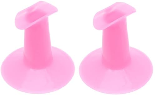2pcs Pink Plastic Finger Stand Support Rest Nail Art Design Painting Salon DIY Manicure Finger Holder for Nail Art Manicure Practice Hands and Fingers