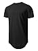 LETAOTAO Tall Mens Workout Shirts Hipster Slim Fit Extra Long T-Shirts Longline Drop Cut Gym Muscle Tee