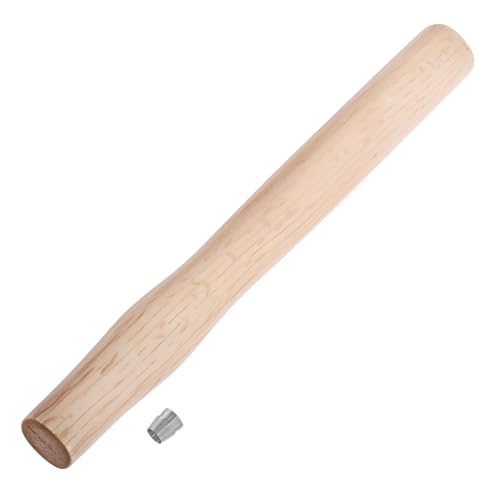 FOCMKEAS Premium Oak Hammer Handle Replacement 37cm Long Wood Tool Handle,Ball Peen Hammer Handles with a Steel Wedges Suitable for Small Hammers or Axes with 27×20mm Tenons
