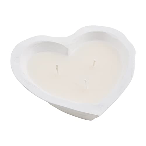 Mud Pie Heart Dough Bowl Scented Candle, White, 6.5" X 6.5" #TOP2