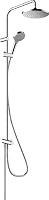 hansgrohe Vernis Blend - Duschsystem ohne Armatur, Regendusche (205 mm) mit Umsteller, Handbrause (2 Strahlarten), Schlauch, Brausestange und runder Kopfbrause (1 Strahlart), Chrom, 26272000 – Ansicht 1