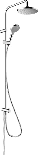 hansgrohe colonne de douche Vernis Blend, sans robinetterie, pour la renovation, douche de tête 200 mm avec 1 jet, chromé, 26272000