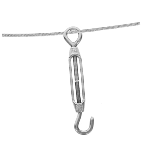 Juego de 1 sistema colgante para cables de acero inoxidable para instalación de luces de cuerda en techo, accesorios para jardín y uso doméstico miniatura 3