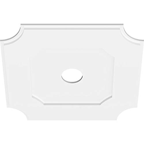 Image of Ekena Millwork CMP26LE-04000 Locke Architectural Grade PVC Contemporary Urethane Ceiling Medallions 26 inchOD x 4 inchID x 15 1 /2 inchC x 1 inchP
