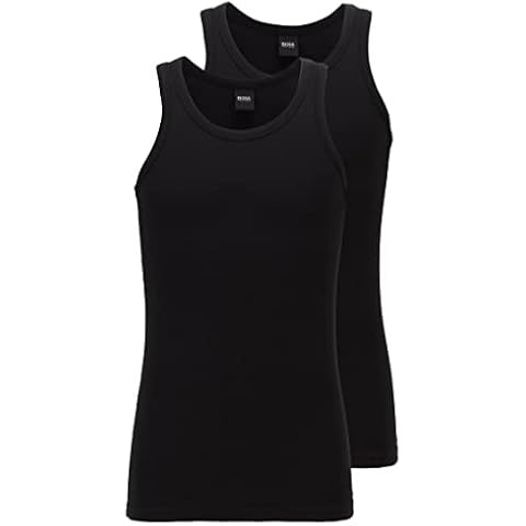 BOSS Hugo Herren Tank Tops Unterhemden Stretch Cotton Slim Fit 50325406 2er Pack Cover