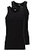 Produktbild BOSS Hugo Herren Tank Tops Unterhemden Stretch Cotton Slim Fit 50325406 2er Pack, Farbe:Schwarz, Artikel:50325406-001 Black_A, Wäschegröße:L
