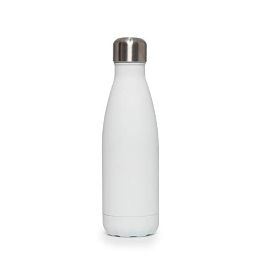 Festival 350ml Stainless Steel Water Bottle Insulated Metal Sport Drinking Flask (White Frosted)