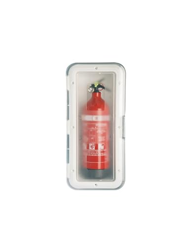 NuovaRade Storage Case for Fire Extinguisher 2lbs with Transparent Door, White