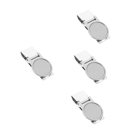 2 fermasoldi in acciaio in metallo pratici piccoli da ufficio in 4 pezzi 6.00X3.20X1.00CMx4pcs argento inox