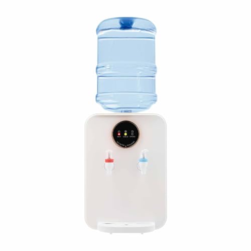 XJBWSDE Distributore di Acqua Calda e Fredda con 3 impostazioni di Temperatura e indicatore LED - Ideale per Soggiorno, dormitorio, Ufficio - Caricamento dall'alto