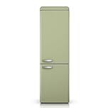 Swan Retro 70/30 Fridge Freezer with 4 Glass Shelves, 3 Freezer Drawers, Salad Crisper, Chrome Wine Rack, Green, SR11020GNE