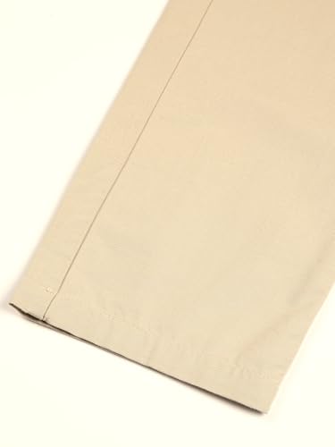 Image of Thomas Scott Men's | Solid | Light Weight | Breathable Fabric | 2 Zipper Pockets | Mid Rise | Regular Fit | Cotton Blend | Button Waist | Chino Trouser | Pants