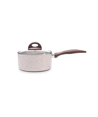 Jogo de Panelas Antiaderente Brinox Indução Granada Vanilla 5 Peças + Pegador de Massa
