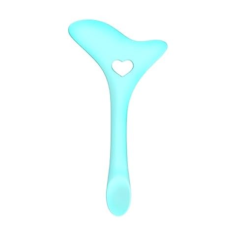 Coolnice eye makeup aid tool - silicone eye stencil 3 in 1 eyeliner eyelash eyeshadow guide lipstick wearing assistant tool reusable winged mascara shield cream applicator for beginner (blue) Cover
