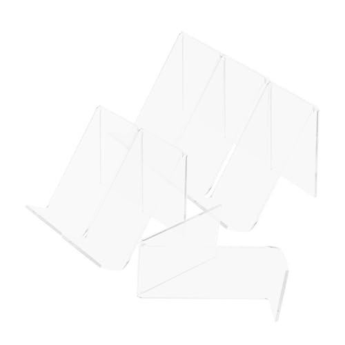 Unomor Minimalist Acrylic Shoe Display Stand 6pcs Boys and Girls Shoe Rack for Versatile Use