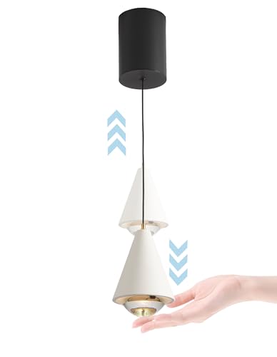 YOXANG Creativo Sollevamento Illuminazione Interruttore a sfioramento Dimmerazione Luce a sospensione Camera da letto Salita e discesa Regolabile Luci sospese Alluminio Forma Conica Lampadari LED