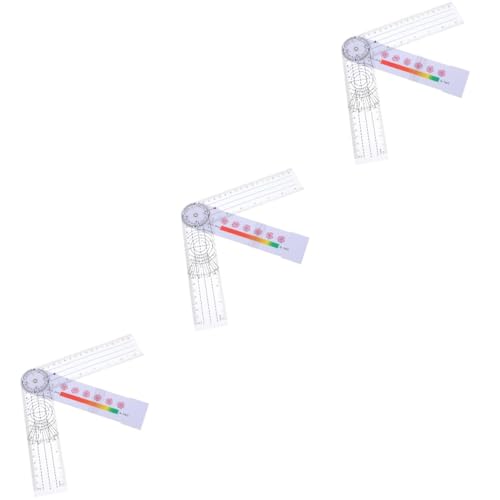 SOLUSTRE 3pcs Angle Ruler Goniometer Body Measuring Tool Protractor for Medical Professionals Home Use