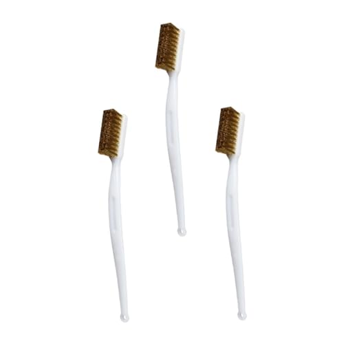 SKISUNO 3Pcs 3D Printer Nozzle Cleaning Brushes with Copper Wire and Plastic Handle for Removing Special Corrosion and W
