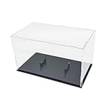 Description : LIXSAZSE Boîte de rangement ovale transparente pour ballons de football, idéale pour les fans. Solution rangement anti-poussière pour ballons dédicacés et objets, sans herbe, 31.8 x 18 x 19 cm