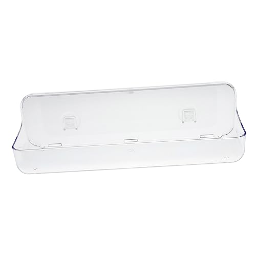 WOONEKY 1 Pieza Estante de Almacenamiento Multifuncional para Baño Soporte de Pared Sin Perforación Organizador Transparente para Accesorios del Instalación y Duradero Caja de Almacenaje