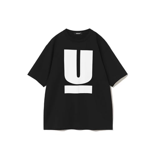 アンダー.カバー. Tシャツ メンズ 半袖 ティーシャツ 夏服 クレーネック 薄手 ビッグシルエット 無地 ゆったり トップス シンプル カジュアル 人気 (JP, アルファベット, XL, ブラック) [並行輸入品]のサムネイル