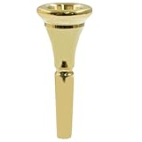 Unlorspy 1Pcs Standard Horn Mouthpiece Stylish Rust Resistant Gold Plated Standard Horns Mouthpiece French...
