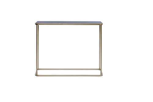 Jahnke Circo Console Console, Engineered Wood, zwart glas/goudkleurig, één maat