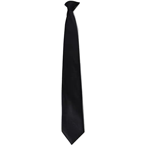Men's Clip-on Ties Black Pre Tied Neckties Skinny Clip on Neck Tie for Men Boy Wedding Office Business School Uniforms Cover