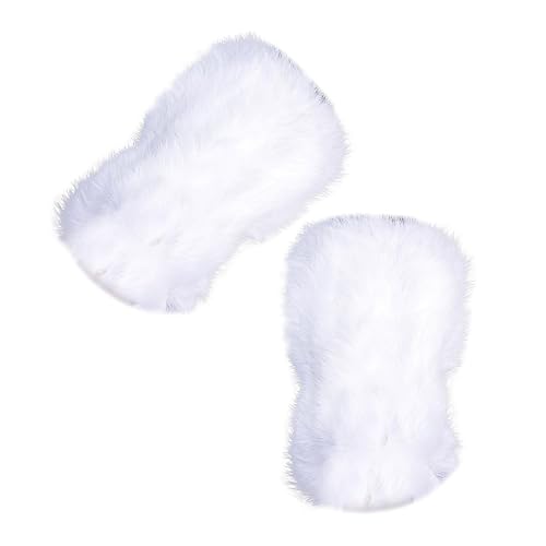 Chauffe-poignets en fausse fourrure pour femme et fille, accessoires d'hiver élégants