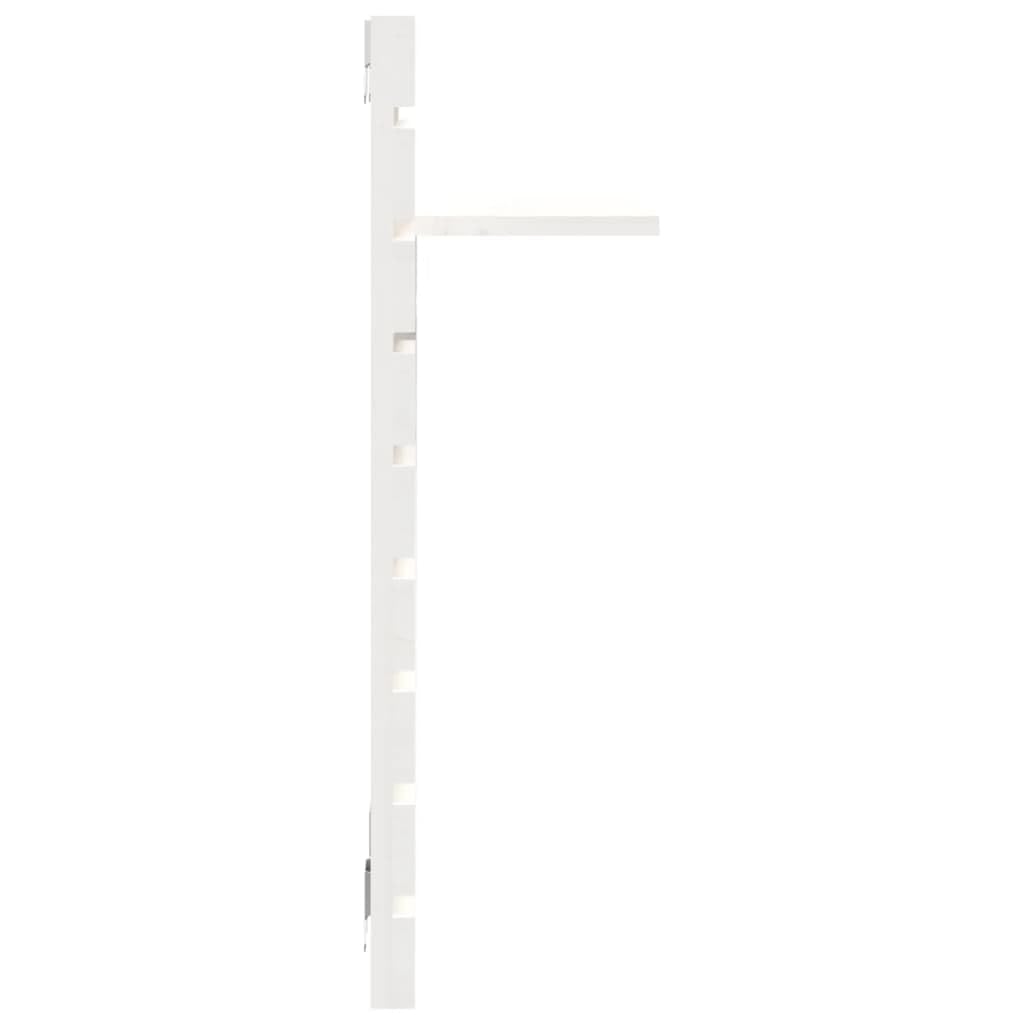 Juego de 2 mesitas de noche de pared blancas, consolas colgantes de madera de pino maciza, estantes de pared para dormitorio, estantes flotantes que ahorran espacio, 40 x 17,5 x 63 cm