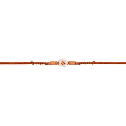 Image of I Jewels Sandalwood Beads Rakhi With Roli Chawal & Rakshabandhan Card for Men /Bro /Brother (Style 3)
