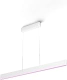Philips Hue Ensis White and Colour Ambiance Ceiling Pendant Smart Light [White] Suitable for Kitchen and Dining. with Bluetooth. Works with Alexa, Google Assistant and Apple Homekit.